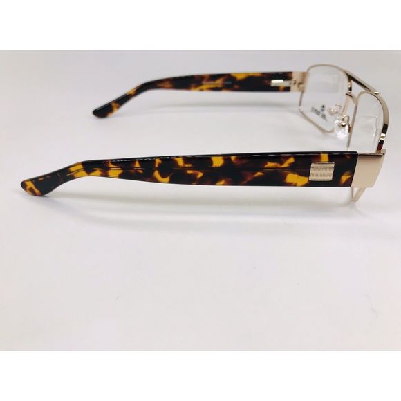 New Wide Guyz Gold & Havana SHANK Eyeglasses 60mm for The Stylish Large Man - Picture 6 of 12